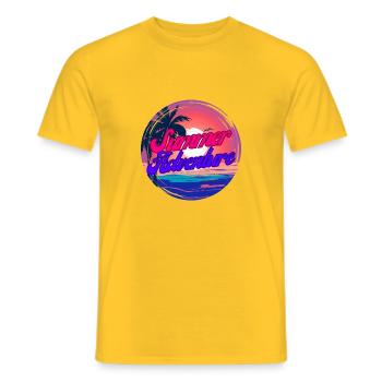 Sommer-Abenteuer - Männer T-Shirt - Gelb - Vorne - AI Model Male 178 dark (178cm)