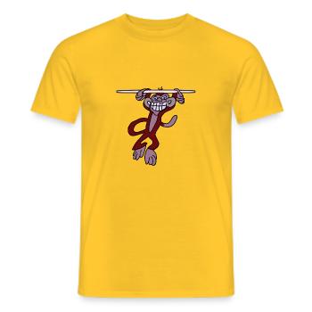 Cheser Monkey - Men's T-Shirt - yellow - Front - AI Model Male 178 dark (178cm)