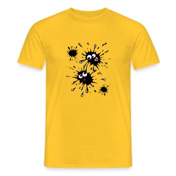Blob Pair - Men's T-Shirt - yellow - Front - AI Model Male 178 dark (178cm)