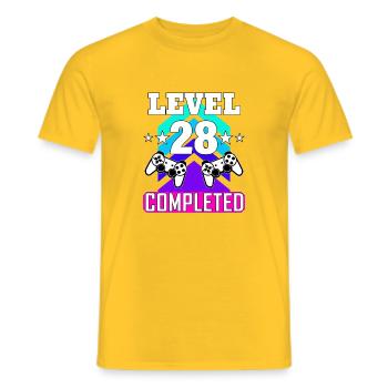 gaming geburtstag haha wie lustig - Männer T-Shirt - Gelb - Vorne - AI Model Male 178 dark (178cm)