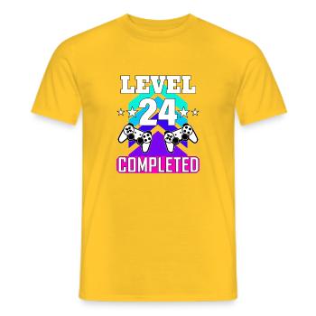 gaming geburtstag haha wie lustig - Männer T-Shirt - Gelb - Vorne - AI Model Male 178 dark (178cm)