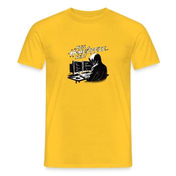Mein Homeoffice Shirt - Männer T-Shirt - Gelb - Vorne - AI Model Male 178 dark (178cm)