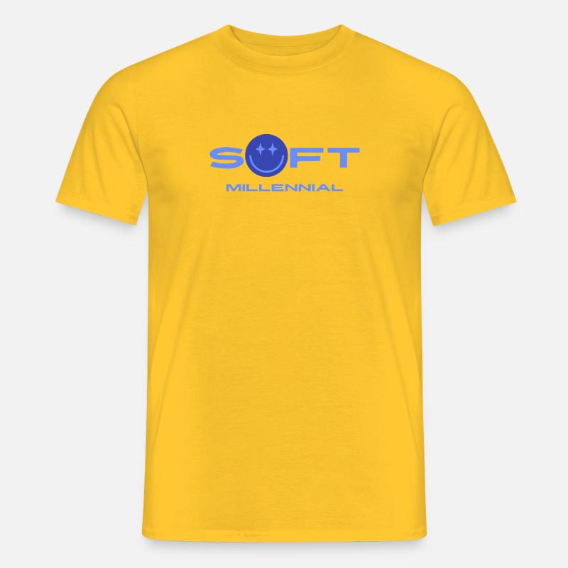 Soft Millennial Logo - Männer T-Shirt - Gelb