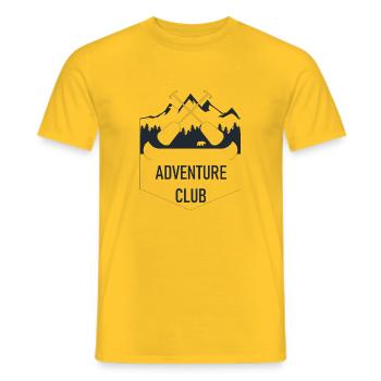 ADVENTURE CLUB - Men's T-Shirt - yellow - Front - AI Model Male 178 dark (178cm)