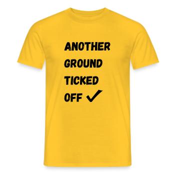 ANOTHER GROUND TICKED OFF - Men's T-Shirt - yellow - Front - AI Model Male 178 dark (178cm)
