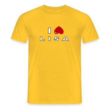 Ich hasse Lisa - Männer T-Shirt - Gelb - Vorne - AI Model Male 178 dark (178cm)
