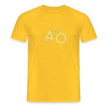 The 40 year old bike lover - Men's T-Shirt - yellow - Front - AI Model Male 178 dark (178cm)