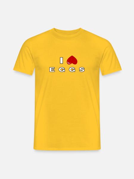 I hate Eggs - Men's T-Shirt - yellow