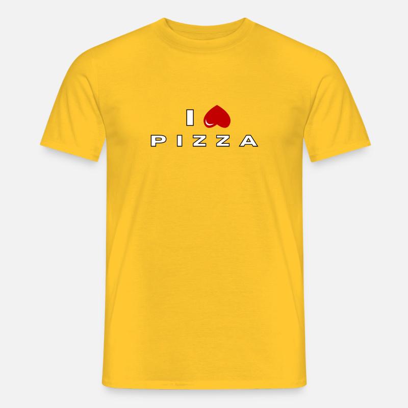 Ich hasse Pizza - Männer T-Shirt - Gelb