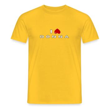 Je déteste Donna - T-shirt homme - jaune - Devant - AI Model Male 178 dark (178cm)
