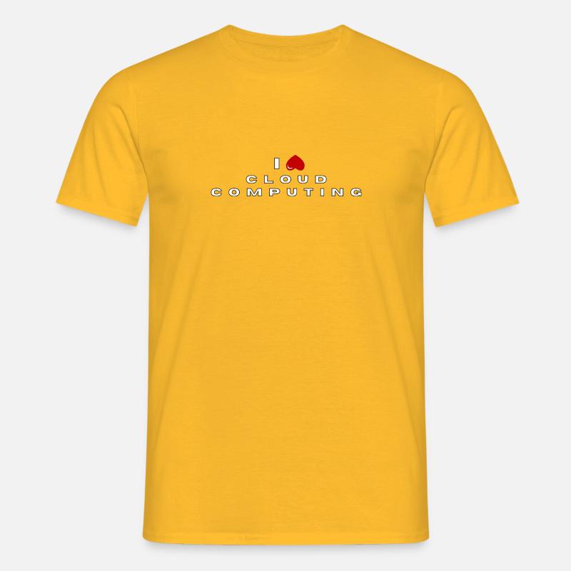 I hate Cloud computing - Men's T-Shirt - yellow