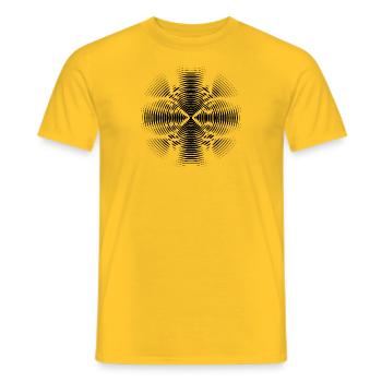 Entdecke mit Binaural Beats einzigartige Mode - Männer T-Shirt - Gelb - Vorne - AI Model Male 178 dark (178cm)