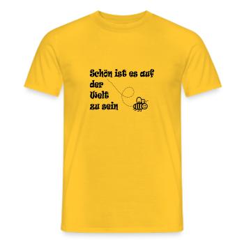 Biene schön ist es auf der Welt zu sein - Männer T-Shirt - Gelb - Vorne - AI Model Male 178 dark (178cm)