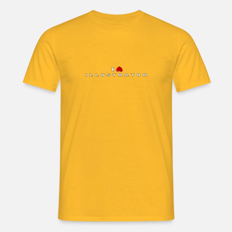 I hate Illustrator - Men's T-Shirt - yellow