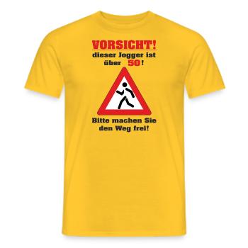 BD - Jogger über 50 Jahre - bitte machen Sie den - Männer T-Shirt - Gelb - Vorne - AI Model Male 178 dark (178cm)