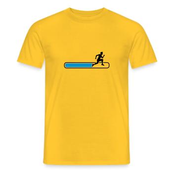 chargement chargement chargement course de sport s - T-shirt homme - jaune - Devant - AI Model Male 178 dark (178cm)