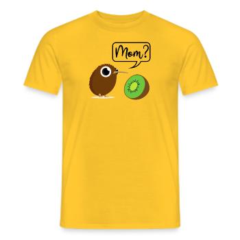 Kiwi Vogel Tier Frucht Obst Mama lustig Neuseeland - Männer T-Shirt - Gelb - Vorne - AI Model Male 178 dark (178cm)