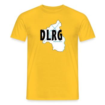 DLRG Rheinland-Pfalz, Mosel, Rhein - Männer T-Shirt - Gelb - Vorne - AI Model Male 178 dark (178cm)