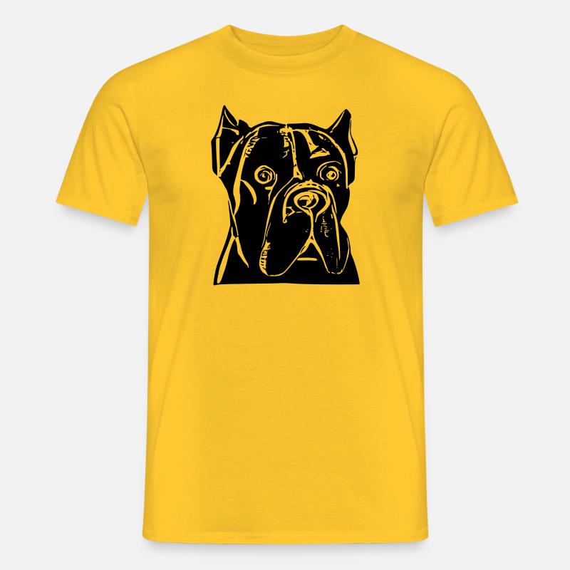 Cane Corso - Männer T-Shirt - Gelb
