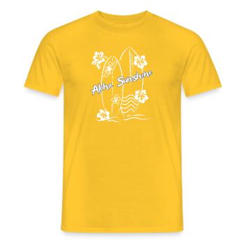 Aloha Sunshine - Männer T-Shirt - Gelb - Vorne - AI Model Male 178 dark (178cm)