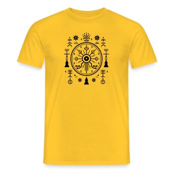 Santeria Art Illustrations for Cuba Connoisseurs - Men's T-Shirt - yellow - Front - AI Model Male 178 dark (178cm)