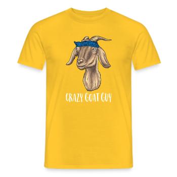 Homme de chèvre fou - T-shirt homme - jaune - Devant - AI Model Male 178 dark (178cm)