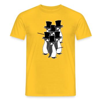 Cool Penguin Birds Animal Seabird Pôle Sud - T-shirt homme - jaune - Devant - AI Model Male 178 dark (178cm)