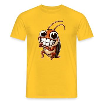 Süße Kakerlake Schabe Cartoon Comic - Männer T-Shirt - Gelb - Vorne - AI Model Male 178 dark (178cm)