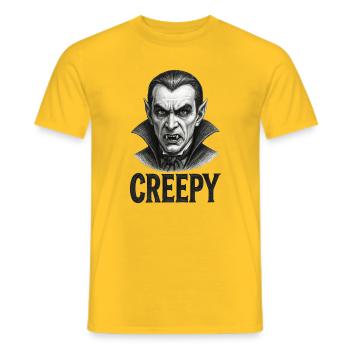 Furchterregender Vampir - Halloween - Männer T-Shirt - Gelb - Vorne - AI Model Male 178 dark (178cm)