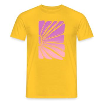 Flower in pink purple gradient - Männer T-Shirt - Gelb - Vorne - AI Model Male 178 dark (178cm)
