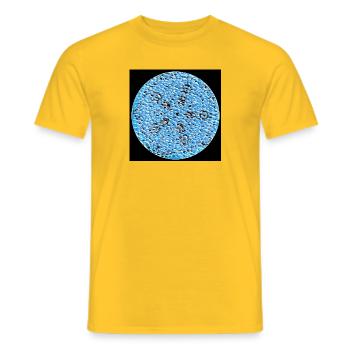 Blauer Kieselmosaikkreis - Männer T-Shirt - Gelb - Vorne - AI Model Male 178 dark (178cm)