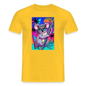 Koala - T-shirt homme - jaune - Devant - AI Model Male 178 dark (178cm)