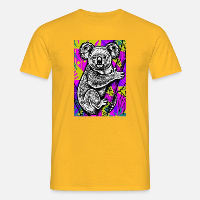 Koala - Männer T-Shirt - Gelb