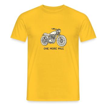 Un autre kilomètre de moto vintage - T-shirt homme - jaune - Devant - AI Model Male 178 dark (178cm)