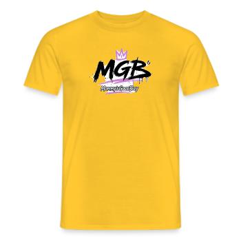 MGB – Le bon garçon de maman - T-shirt homme - jaune - Devant - AI Model Male 178 dark (178cm)
