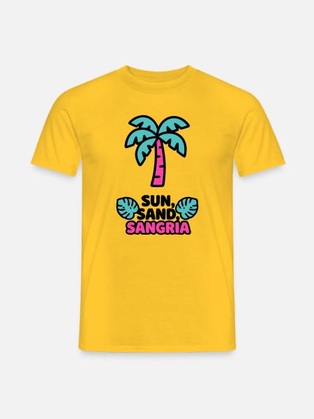 Sun Sand Sangria Logo - Männer T-Shirt - Gelb