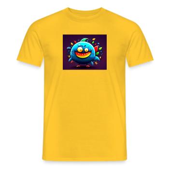Ungeheuer - Männer T-Shirt - Gelb - Vorne - AI Model Male 178 dark (178cm)