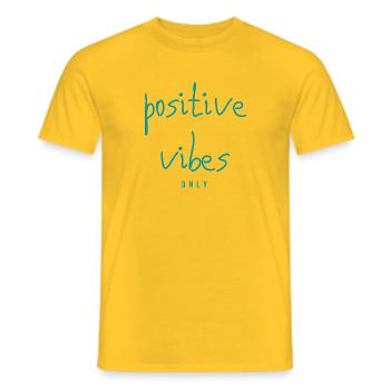 ONDES POSITIVES uniquement - T-shirt homme - jaune - Devant - AI Model Male 178 dark (178cm)