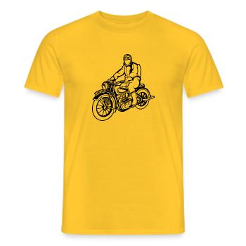 Chopper / Motorcycle 04_schwarz - Men's T-Shirt - yellow - Front - AI Model Male 178 dark (178cm)