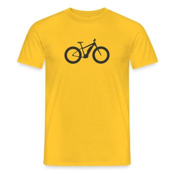 SYMBOLE DU VÉLO ÉLECTRIQUE - T-shirt homme - jaune - Devant - AI Model Male 178 dark (178cm)