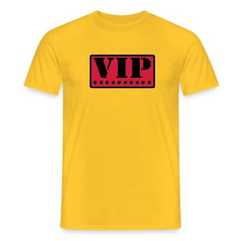 VIP - Men's T-Shirt - yellow - Front - AI Model Male 178 dark (178cm)