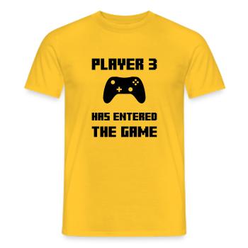 Player 3 has entered the Game - Männer T-Shirt - Gelb - Vorne - AI Model Male 178 dark (178cm)