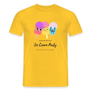 Ice Cream - Männer T-Shirt - Gelb - Vorne - AI Model Male 178 dark (178cm)