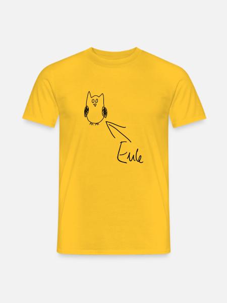 Eule - Männer T-Shirt - Gelb
