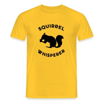 Squirrel Whisperer - Men's T-Shirt - yellow - Front - AI Model Male 178 dark (178cm)