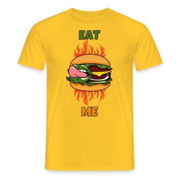 Me series - Eat me - Men's T-Shirt - yellow - Front - AI Model Male 178 dark (178cm)