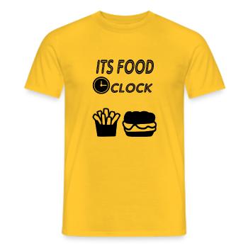 sa nourriture oclock - T-shirt homme - jaune - Devant - AI Model Male 178 dark (178cm)