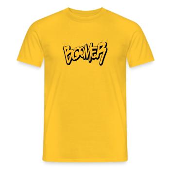 Boomer - Men's T-Shirt - yellow - Front - AI Model Male 178 dark (178cm)