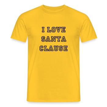 i love santa clause - Männer T-Shirt - Gelb - Vorne - AI Model Male 178 dark (178cm)