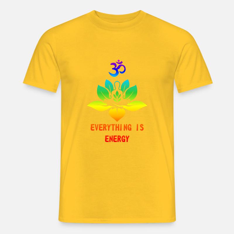 EVERYTHING IS ENERGY - CHAKRA - Männer T-Shirt - Gelb